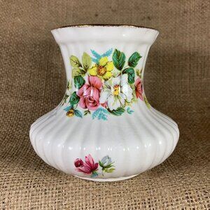 Aynsley & Co Floral Vase 4" Tall Herbert Aynsley Staffordshire